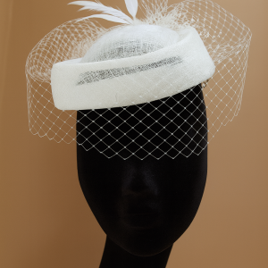 Chapeau Cérémonie Bibi Blanc Sisal