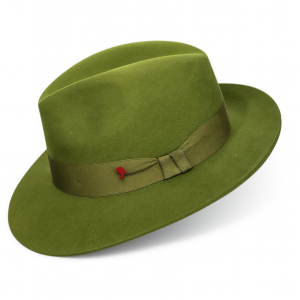 Chapeau Fedora – Alfonso D'Este – Feutre – Vert Bouteille